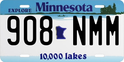 MN license plate 908NMM