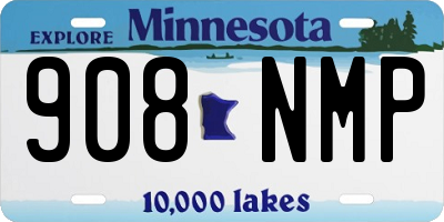 MN license plate 908NMP