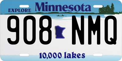 MN license plate 908NMQ