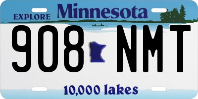 MN license plate 908NMT