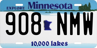 MN license plate 908NMW