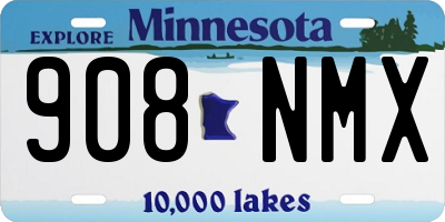 MN license plate 908NMX