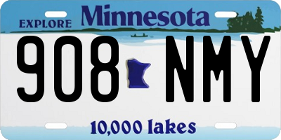 MN license plate 908NMY