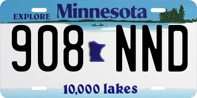 MN license plate 908NND