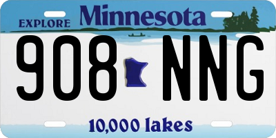 MN license plate 908NNG