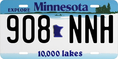 MN license plate 908NNH