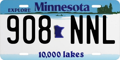 MN license plate 908NNL