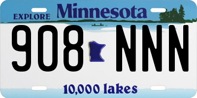 MN license plate 908NNN