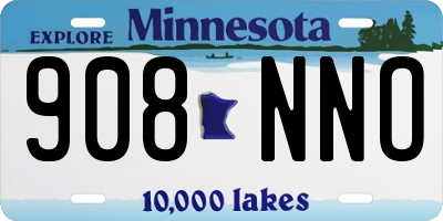 MN license plate 908NNO