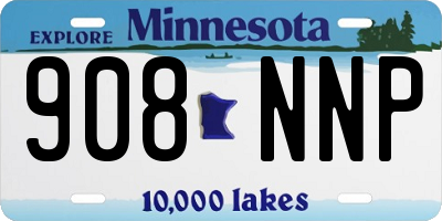 MN license plate 908NNP
