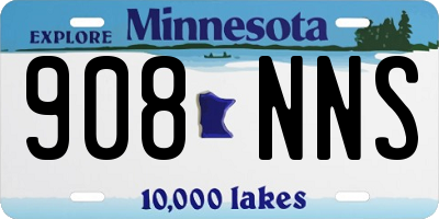 MN license plate 908NNS