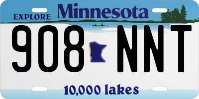 MN license plate 908NNT