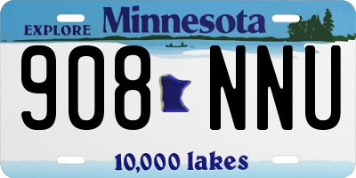 MN license plate 908NNU