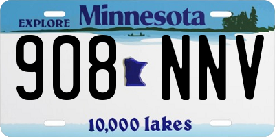 MN license plate 908NNV