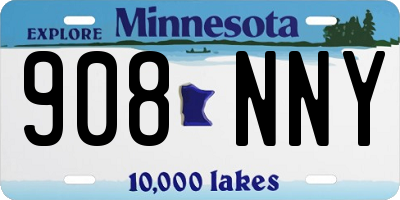 MN license plate 908NNY