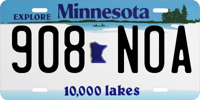 MN license plate 908NOA