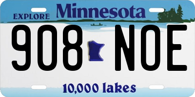 MN license plate 908NOE