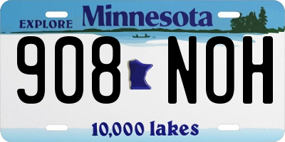 MN license plate 908NOH
