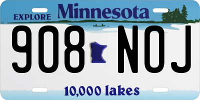 MN license plate 908NOJ