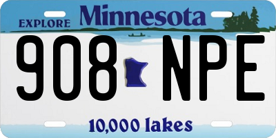 MN license plate 908NPE