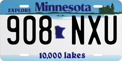 MN license plate 908NXU