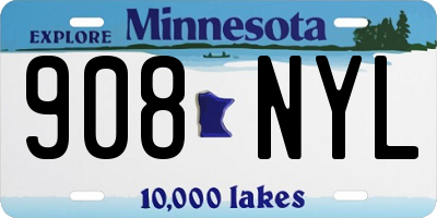 MN license plate 908NYL