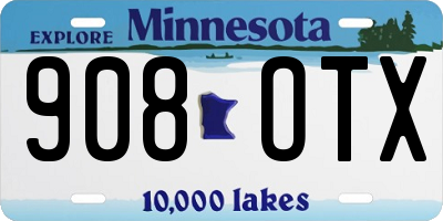 MN license plate 908OTX