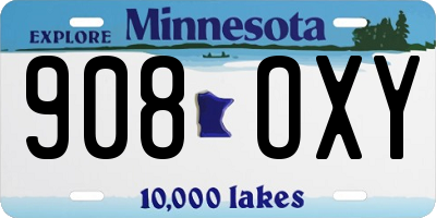 MN license plate 908OXY