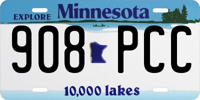 MN license plate 908PCC