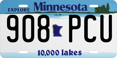MN license plate 908PCU