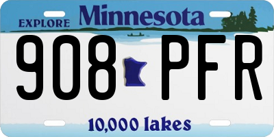 MN license plate 908PFR