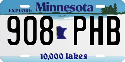 MN license plate 908PHB