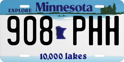 MN license plate 908PHH