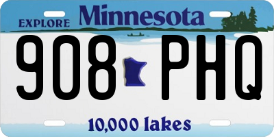 MN license plate 908PHQ