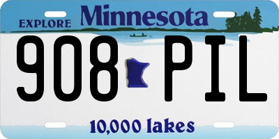 MN license plate 908PIL
