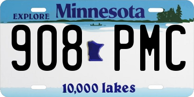 MN license plate 908PMC