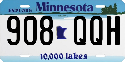 MN license plate 908QQH