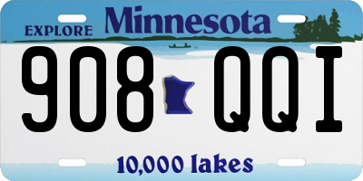 MN license plate 908QQI