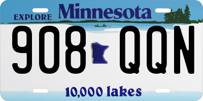 MN license plate 908QQN