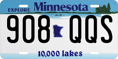 MN license plate 908QQS