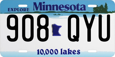 MN license plate 908QYU