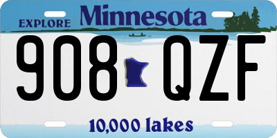 MN license plate 908QZF