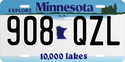 MN license plate 908QZL
