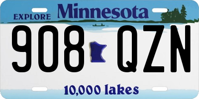 MN license plate 908QZN