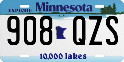 MN license plate 908QZS