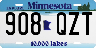 MN license plate 908QZT