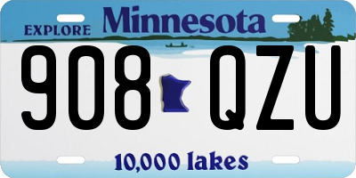 MN license plate 908QZU