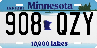MN license plate 908QZY