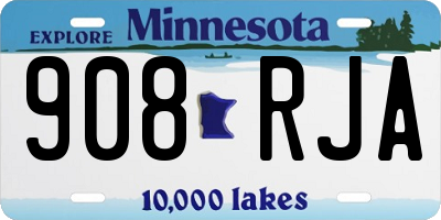 MN license plate 908RJA