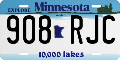 MN license plate 908RJC